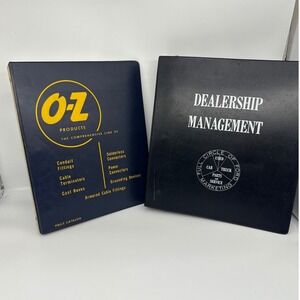 2 Vintage Binders, OZ Products Price Catalog & Ford Dealership Management Manual